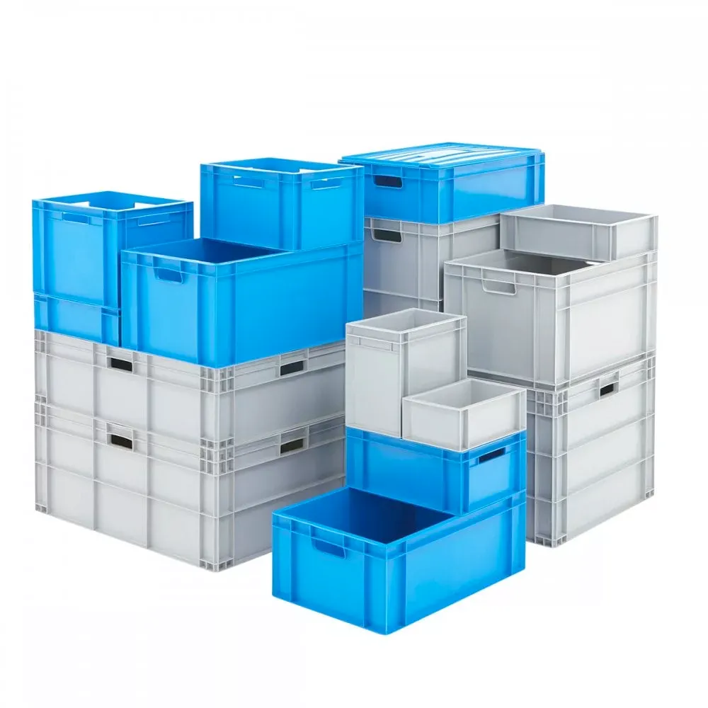 Photo of stacked Euro boxes