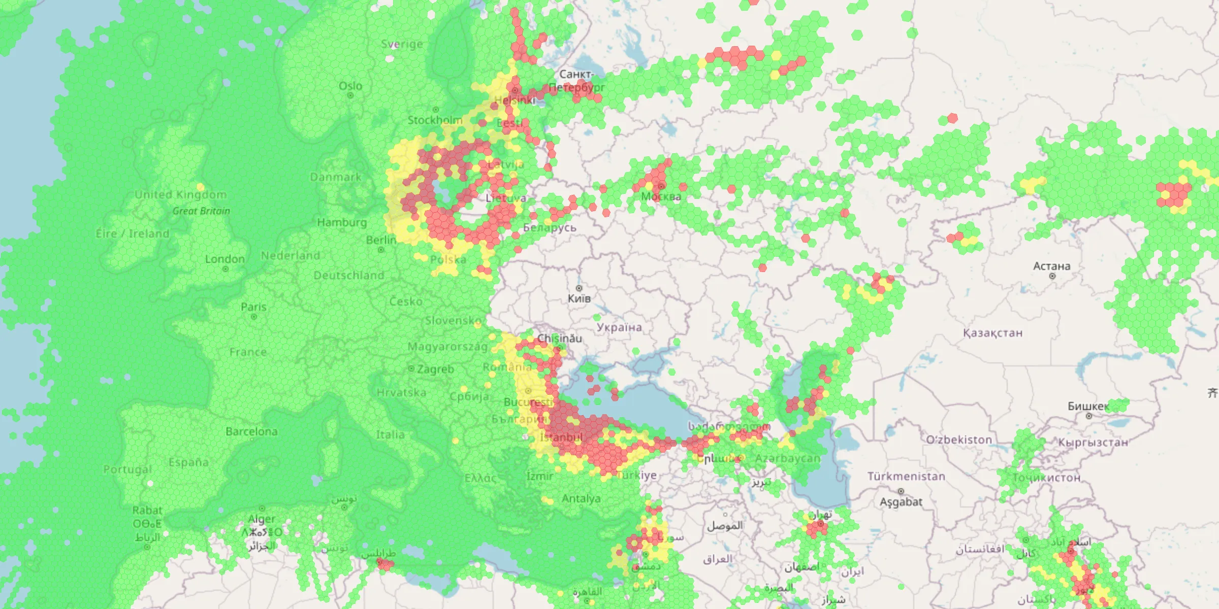 A global map of GPS interference